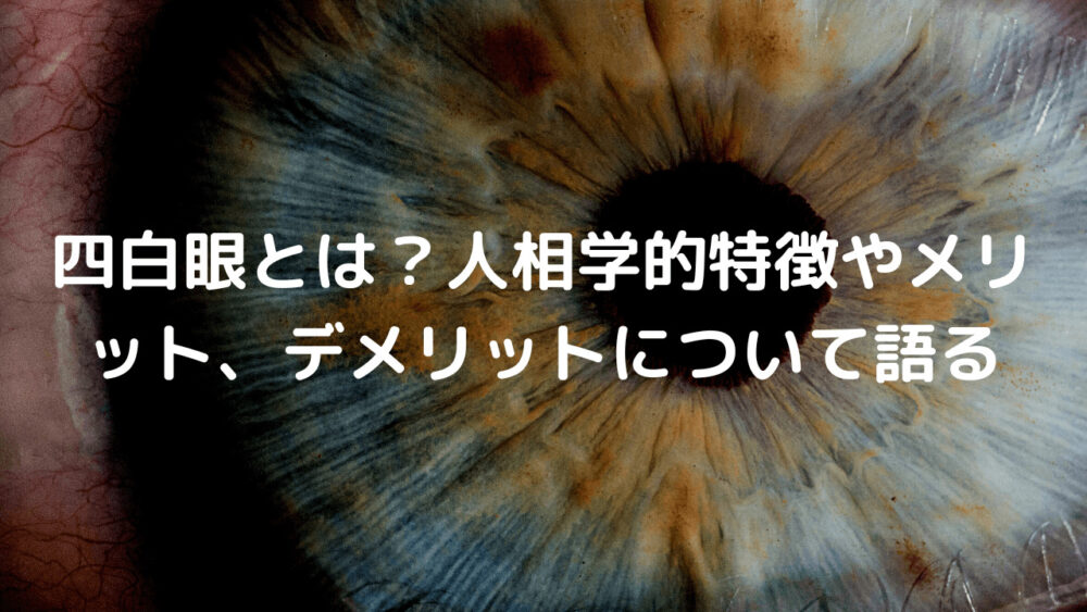 四白眼とは 人相学的特徴やメリット デメリットについて語る ワイブログ